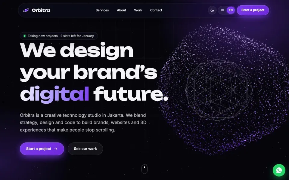 Digital Agency Website Template: preview desktop