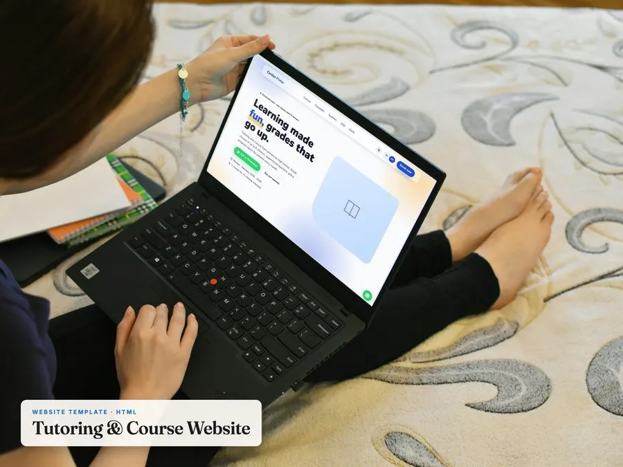 Course and tutoring template preview