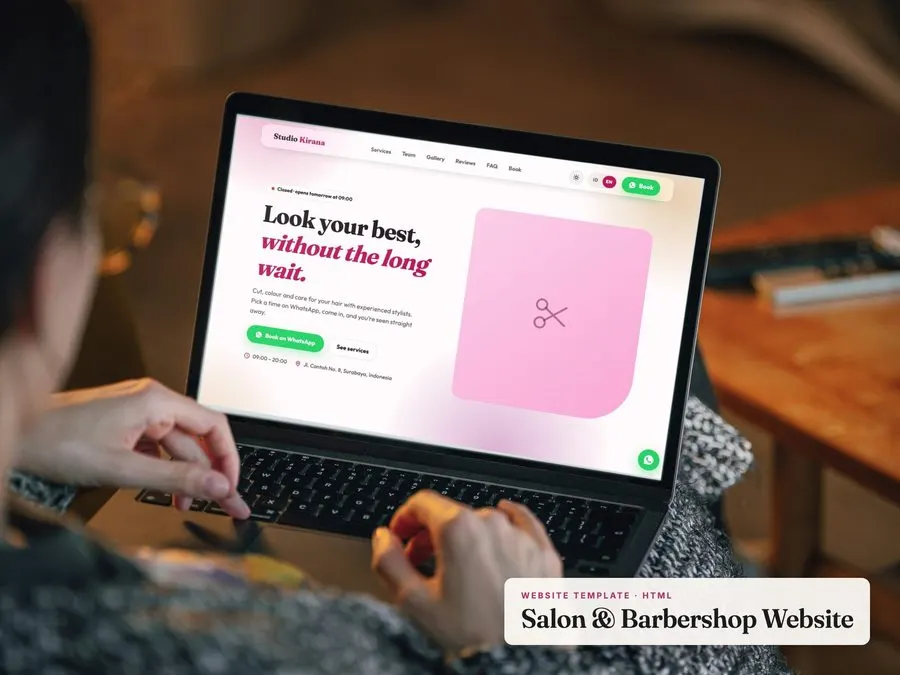 Salon and barbershop template preview