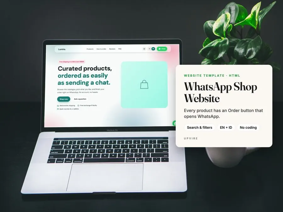 Online shop template preview